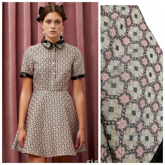 Sister Jane Hostess Jacquard Mini Dress S - Picture 1 of 14
